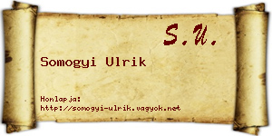 Somogyi Ulrik névjegykártya
